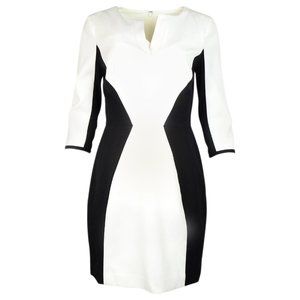 Black Halo Black and White Shift Dress